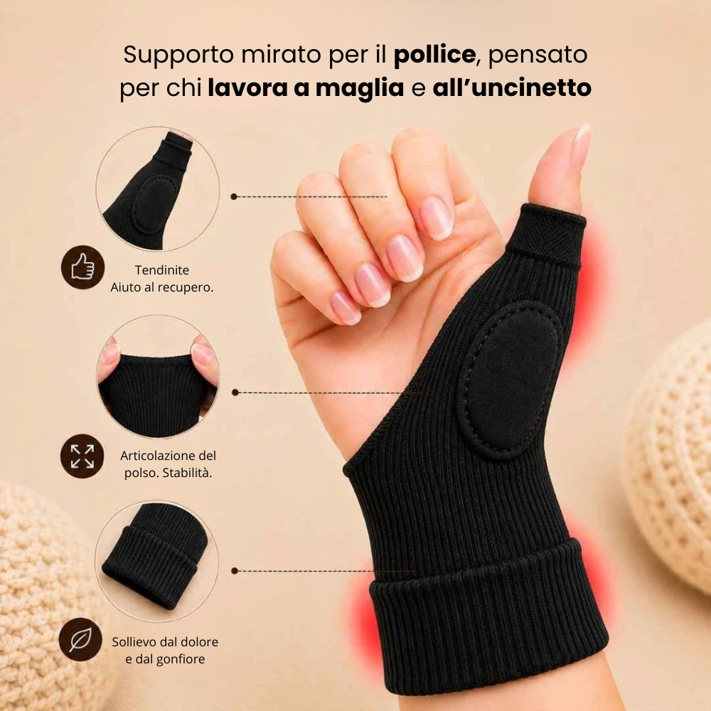 Guanto Ortopedico per Uncinetto con Stabilizzatore per Pollice